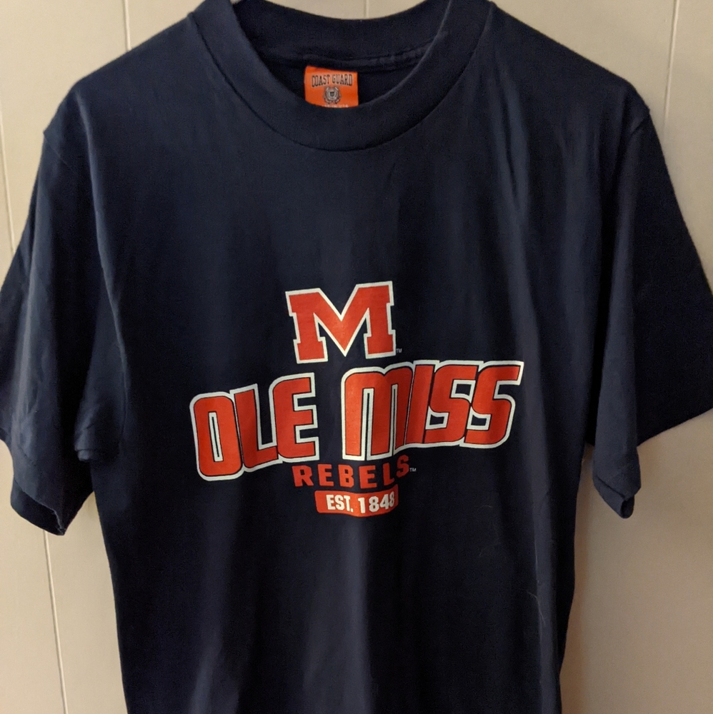 Mississippi Rebels Ole Miss Men's EST 1848 T-Shirt Size M Navy Blue
